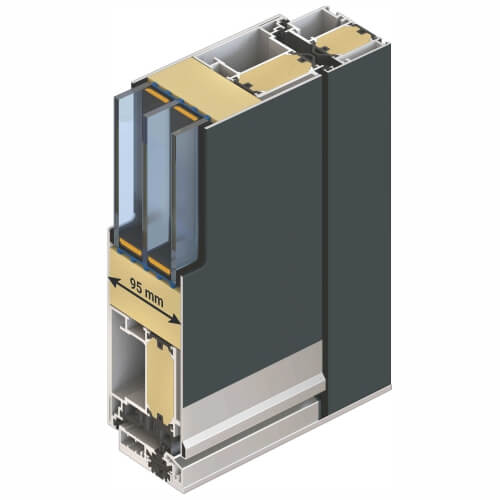 Haustürprofil AT 95 Plus mit Glas