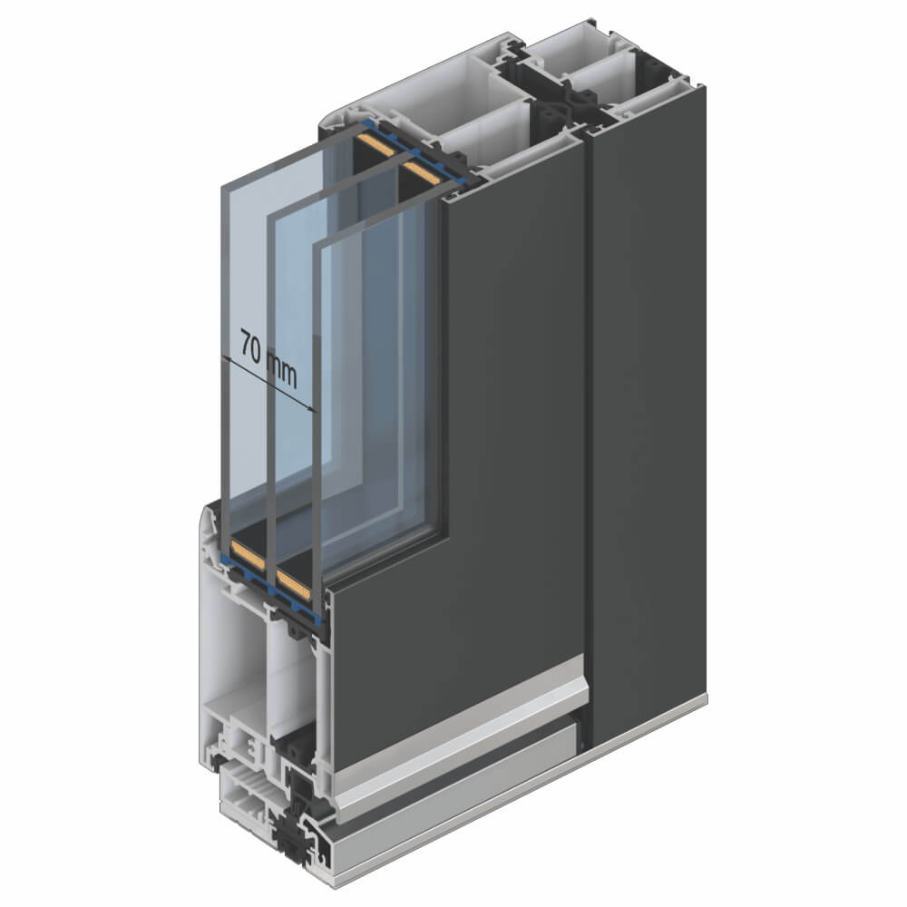 Profil Select mit Glas nach innen