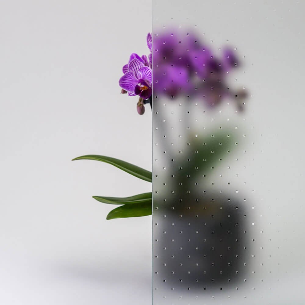 Ornamentglas Madras Pave weiß