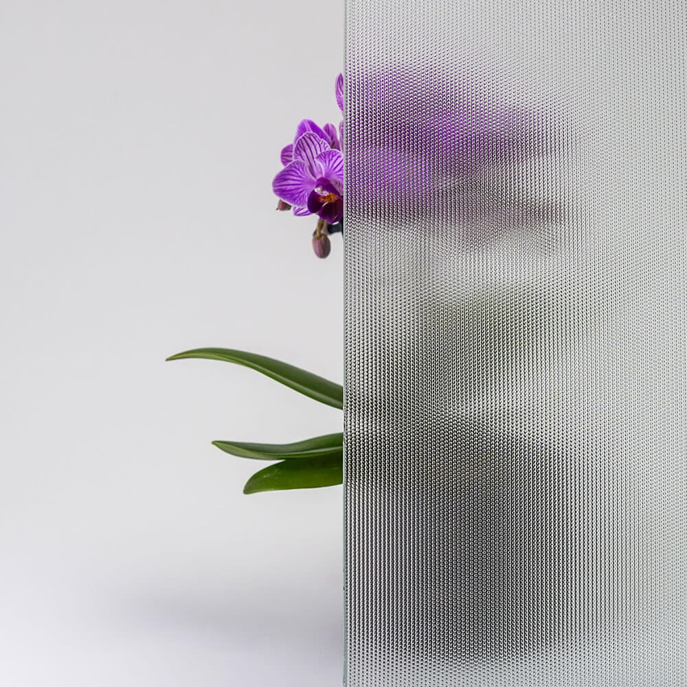 Ornamentglas Masterpoint weiß