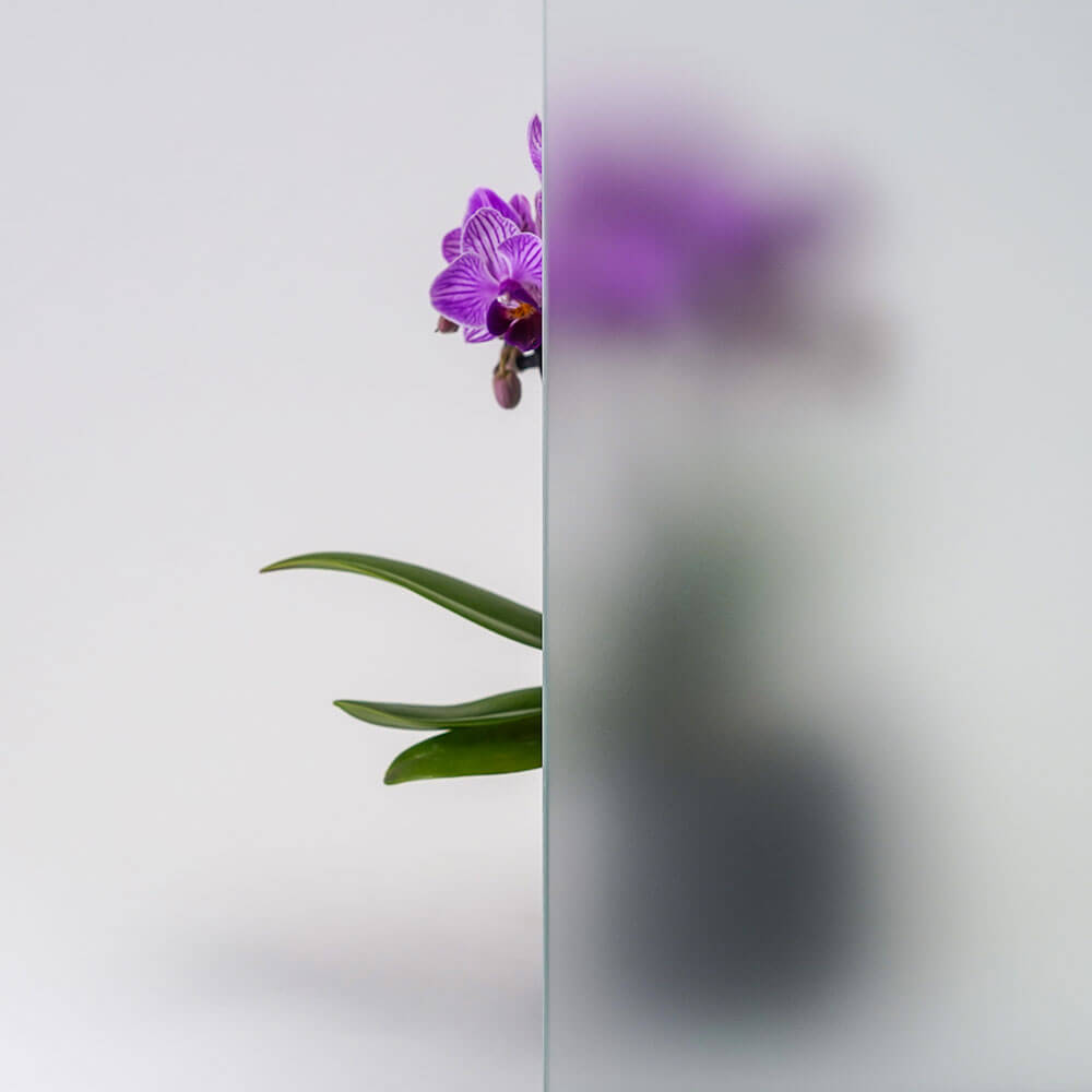 Ornamentglas Satinato weiß